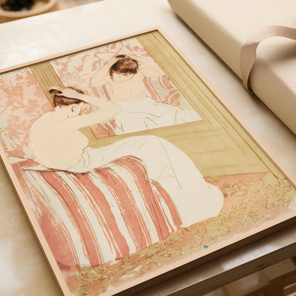 Mary Cassatt - La Coiffure | Famous Impressionist Art (available handframed or unframed)