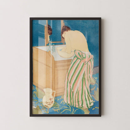 Mary Cassatt - Woman Bathing | Famous Impressionist Art (available handframed or unframed)