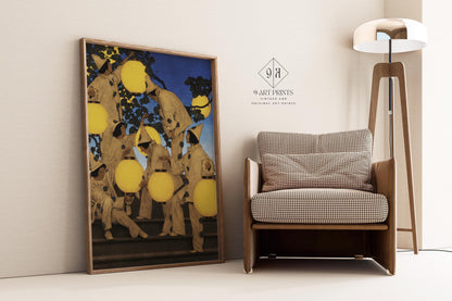 Maxfield Parrish 'The Lantern Bearers' Fine Art Print: Maximalist Decor