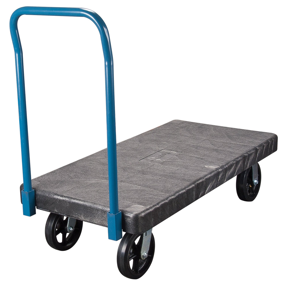 Diables de plate-forme en plastique, 48" L x 24" l, capacité de 2000 lb, roues en caoutchouc moulé