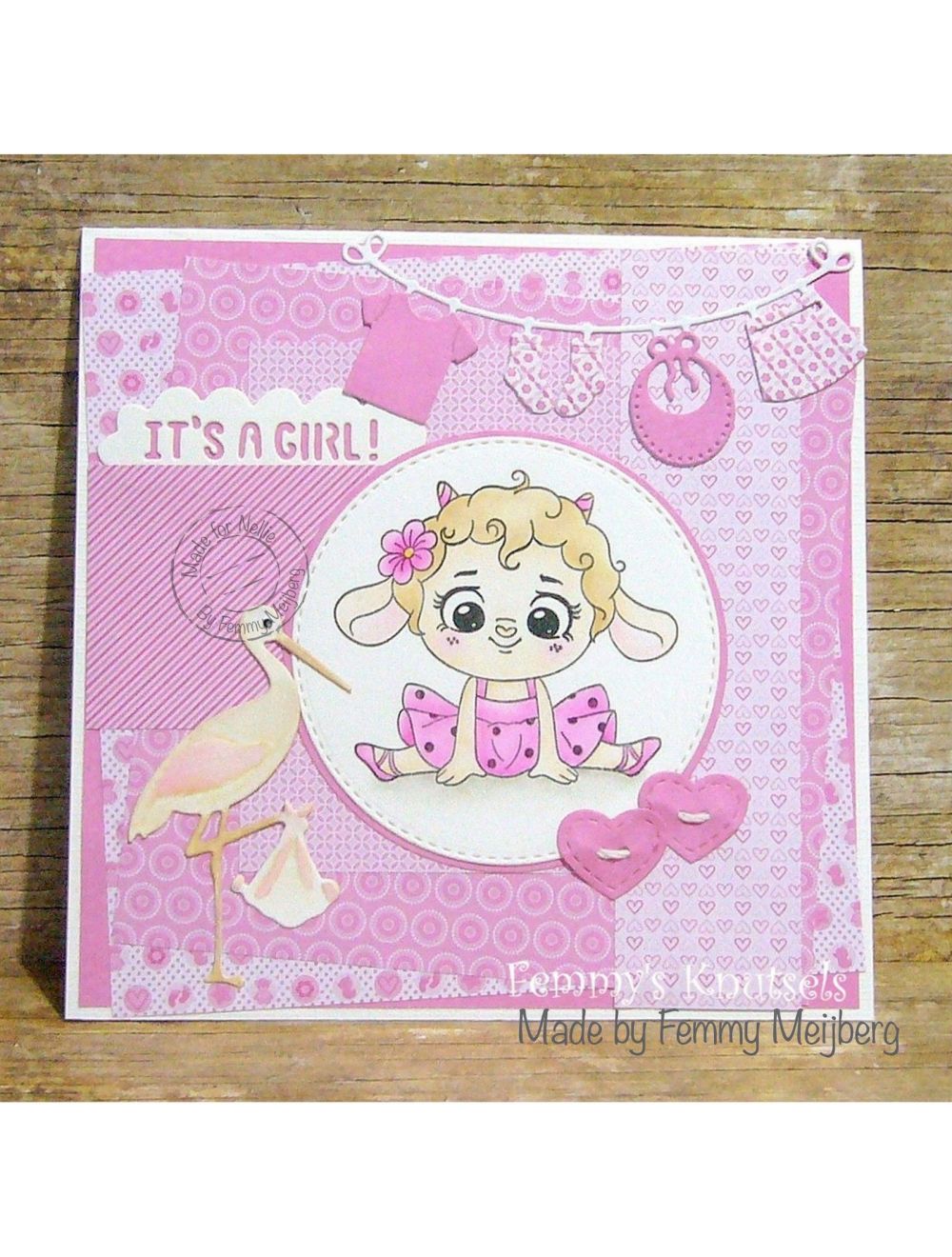 Nellie Snellen • Nellie's Cuties Tampon transparent Petit agneau