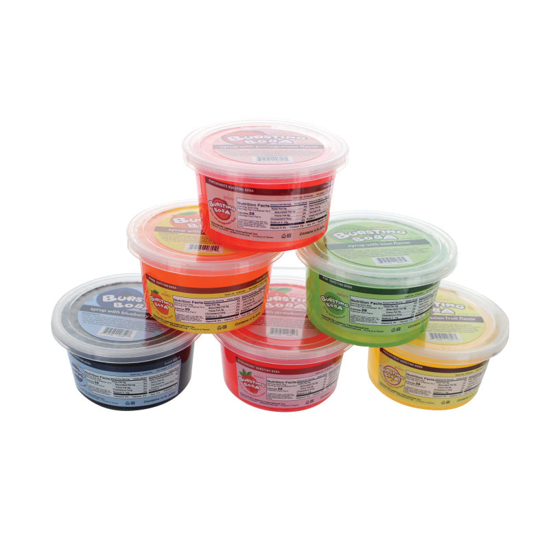 Billes Éclatantes de Fruit de la Passion (Boba) | Billes Éclatantes | Mini-pot de 490 g | 6 mini-pots par caisse | 90 caisses par palette | Livraison gratuite au Canada pour les commandes de plus de 199 CAD
