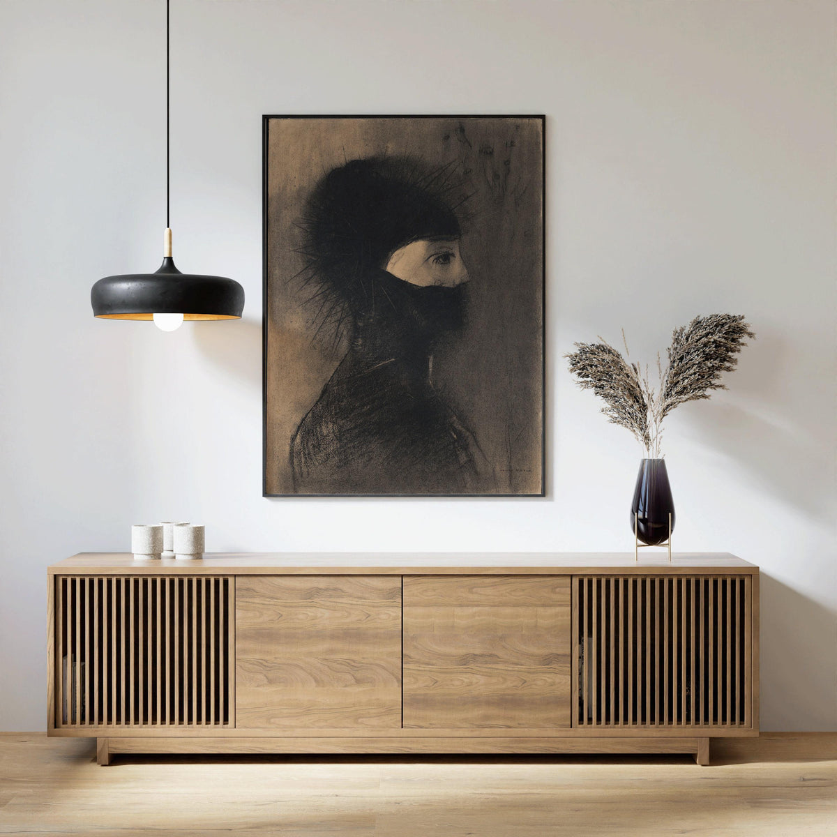 Odilon Redon - Armure | Célèbre œuvre d'art surréaliste et symboliste | Disponible encadrée ou non encadrée