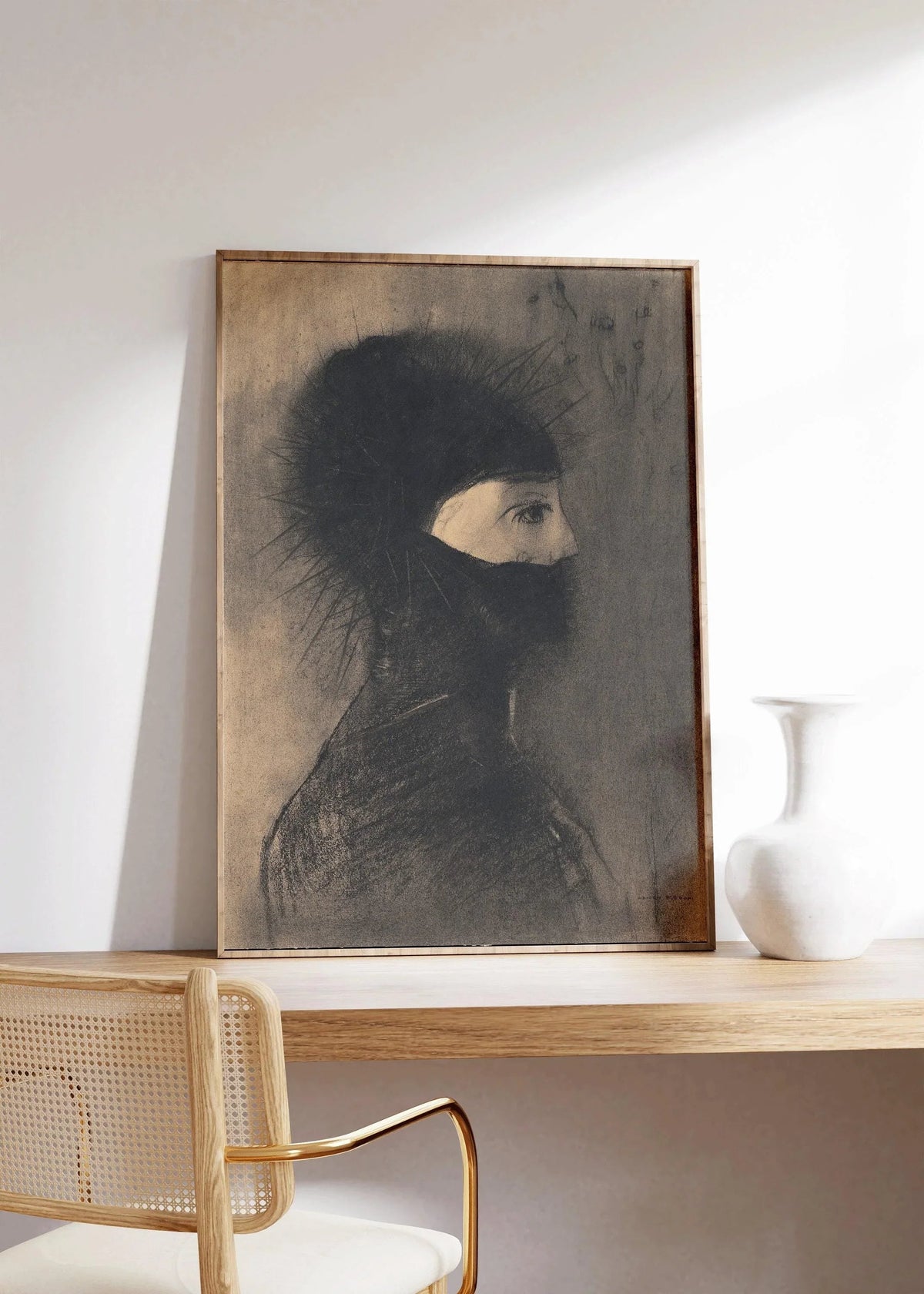 Odilon Redon - Armure | Célèbre œuvre d'art surréaliste et symboliste | Disponible encadrée ou non encadrée