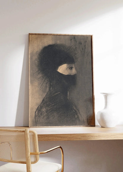 Odilon Redon - Armure | Célèbre œuvre d'art surréaliste et symboliste | Disponible encadrée ou non encadrée