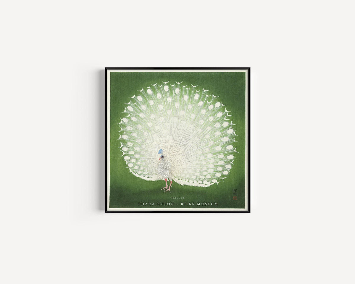 Ohara Koson Peacock Print: Vintage Japanese Giclee Art