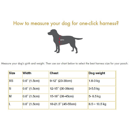 Scotland Tartan One-Click Dog Harness