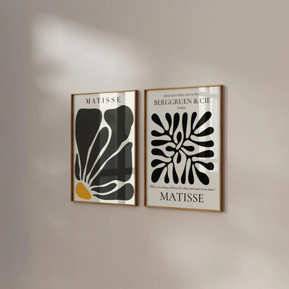 Ensemble de 2 impressions d'art Matisse : Duo Giclée Moderniste du Milieu du Siècle