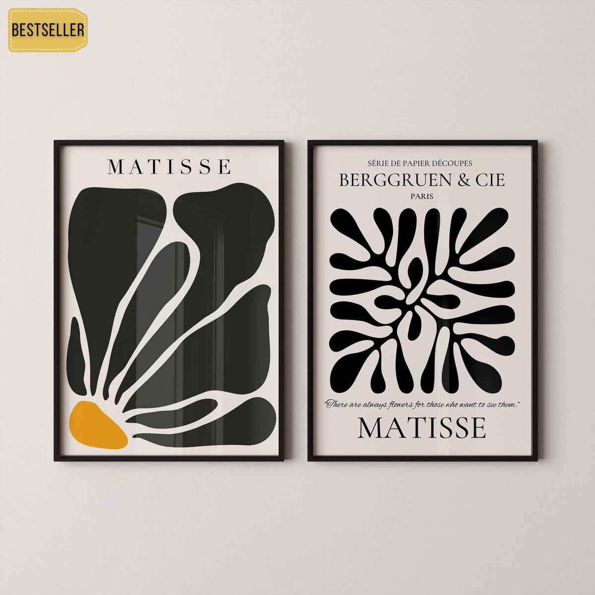 Ensemble de 2 impressions d'art Matisse : Duo Giclée Moderniste du Milieu du Siècle