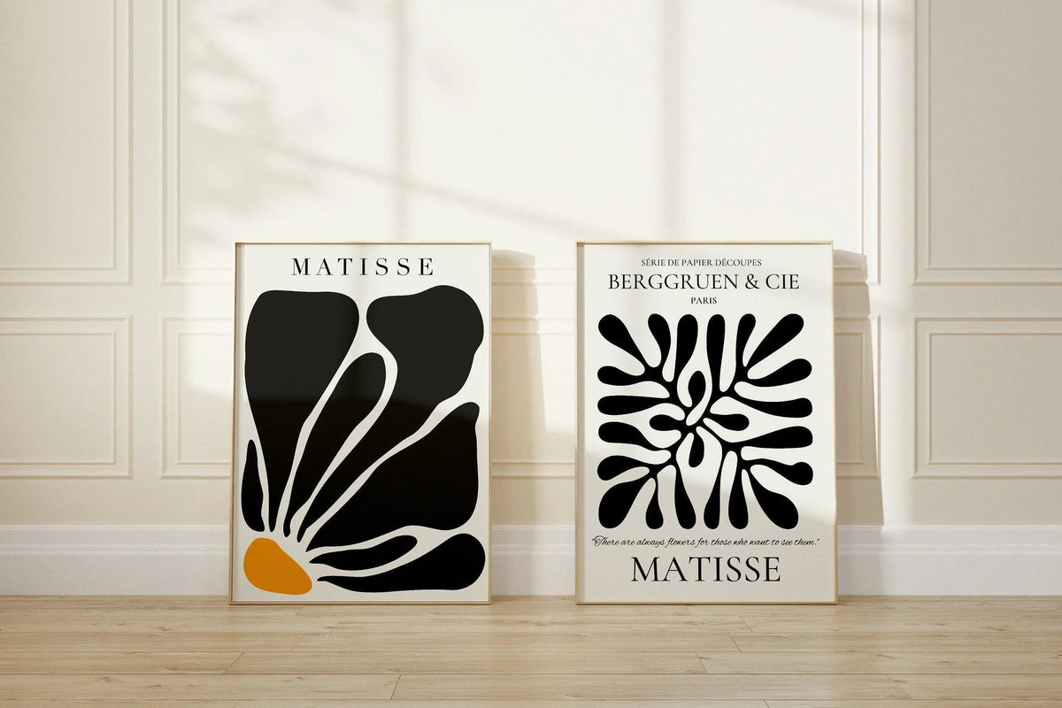 Ensemble de 2 impressions d'art Matisse : Duo Giclée Moderniste du Milieu du Siècle