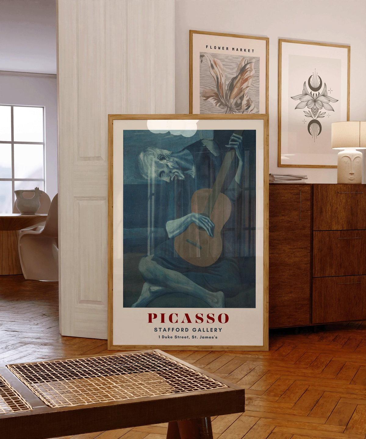 Pablo Picasso - Le Vieil Aveugle et l'Enfant | Période Bleue Art Célèbre (disponible encadré à la main ou non encadré)