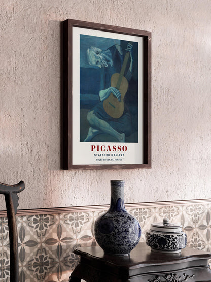 Pablo Picasso - Le Vieil Aveugle et l'Enfant | Période Bleue Art Célèbre (disponible encadré à la main ou non encadré)