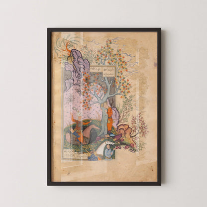 Estampe giclée du Shâhnâma : Art de la miniature persane, Poème épique de Firdousi (Encadré disponible)