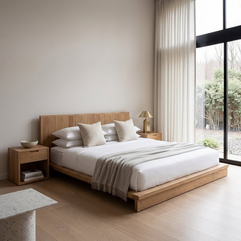 Parana Solid Wood Bed with Nightstands