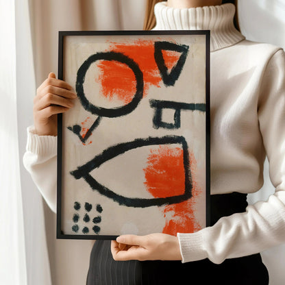 Estampe de Paul Klee : Alea Jacta, Art abstrait minimaliste