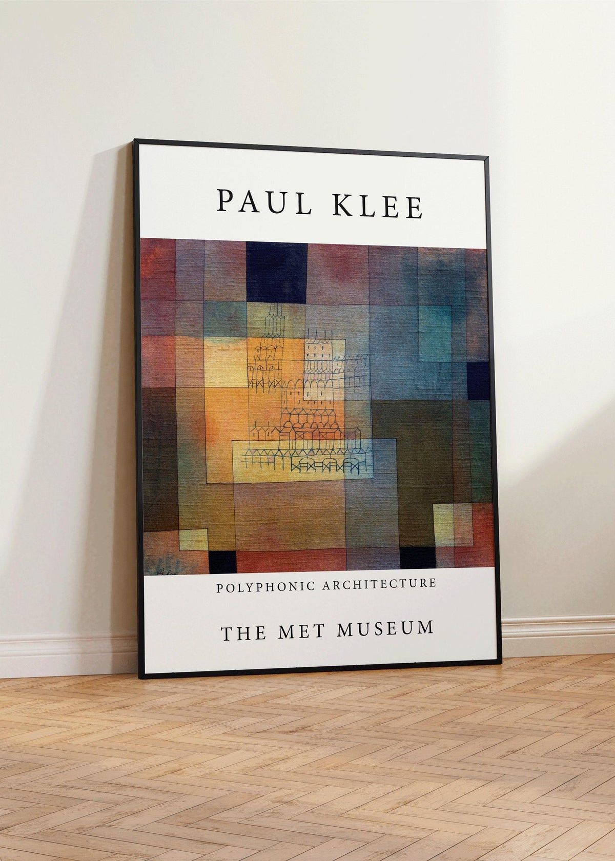 Paul Klee - Architecture polyphonique | Affiche d'exposition d'art moderne (disponible encadrée à la main ou sans cadre)