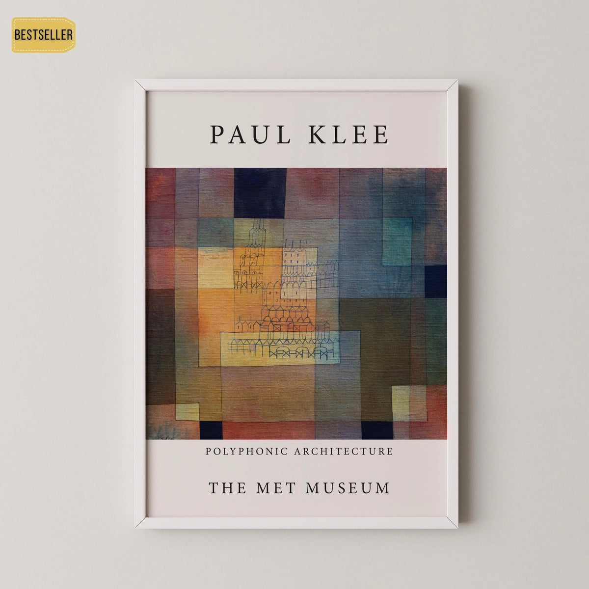 Paul Klee - Architecture polyphonique | Affiche d'exposition d'art moderne (disponible encadrée à la main ou sans cadre)