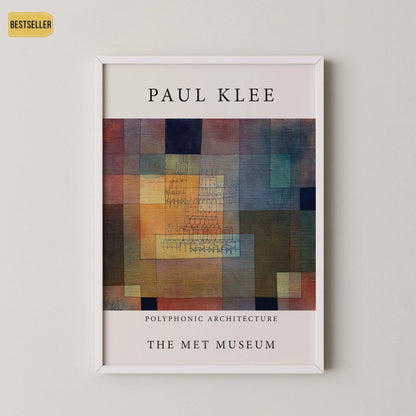 Paul Klee - Architecture polyphonique | Affiche d'exposition d'art moderne (disponible encadrée à la main ou sans cadre)