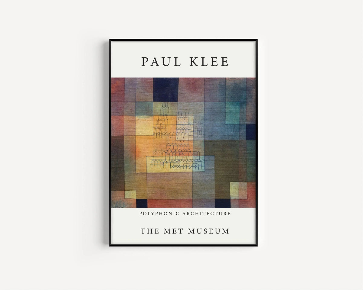 Paul Klee - Architecture polyphonique | Affiche d'exposition d'art moderne (disponible encadrée à la main ou sans cadre)