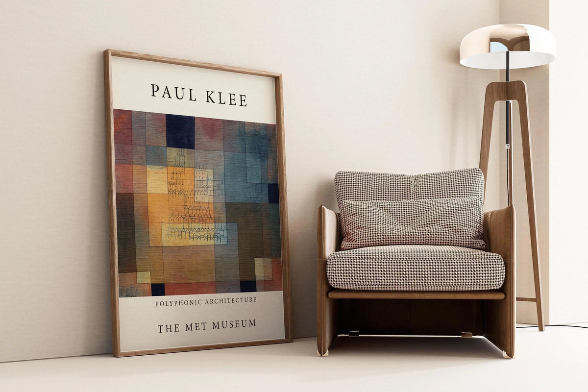 Paul Klee - Architecture polyphonique | Affiche d'exposition d'art moderne (disponible encadrée à la main ou sans cadre)
