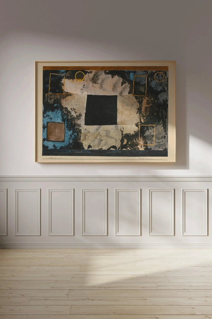 Paul Klee - Rock Cut Chambers | Neutral Beige Modern Abstract Art (available handframed or unframed)