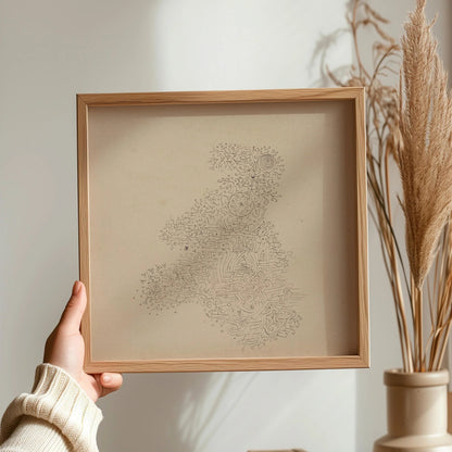 Paul Klee Rosenhag Print: Beige & Black Mid-Century Modern Sketch