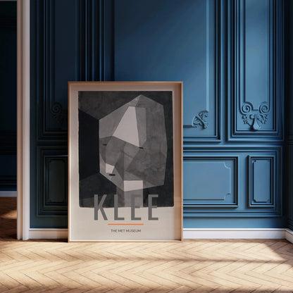 Paul Klee - Tête taillée grossièrement | Affiche d'exposition d'art moderne neutre (disponible encadrée à la main ou non encadrée)