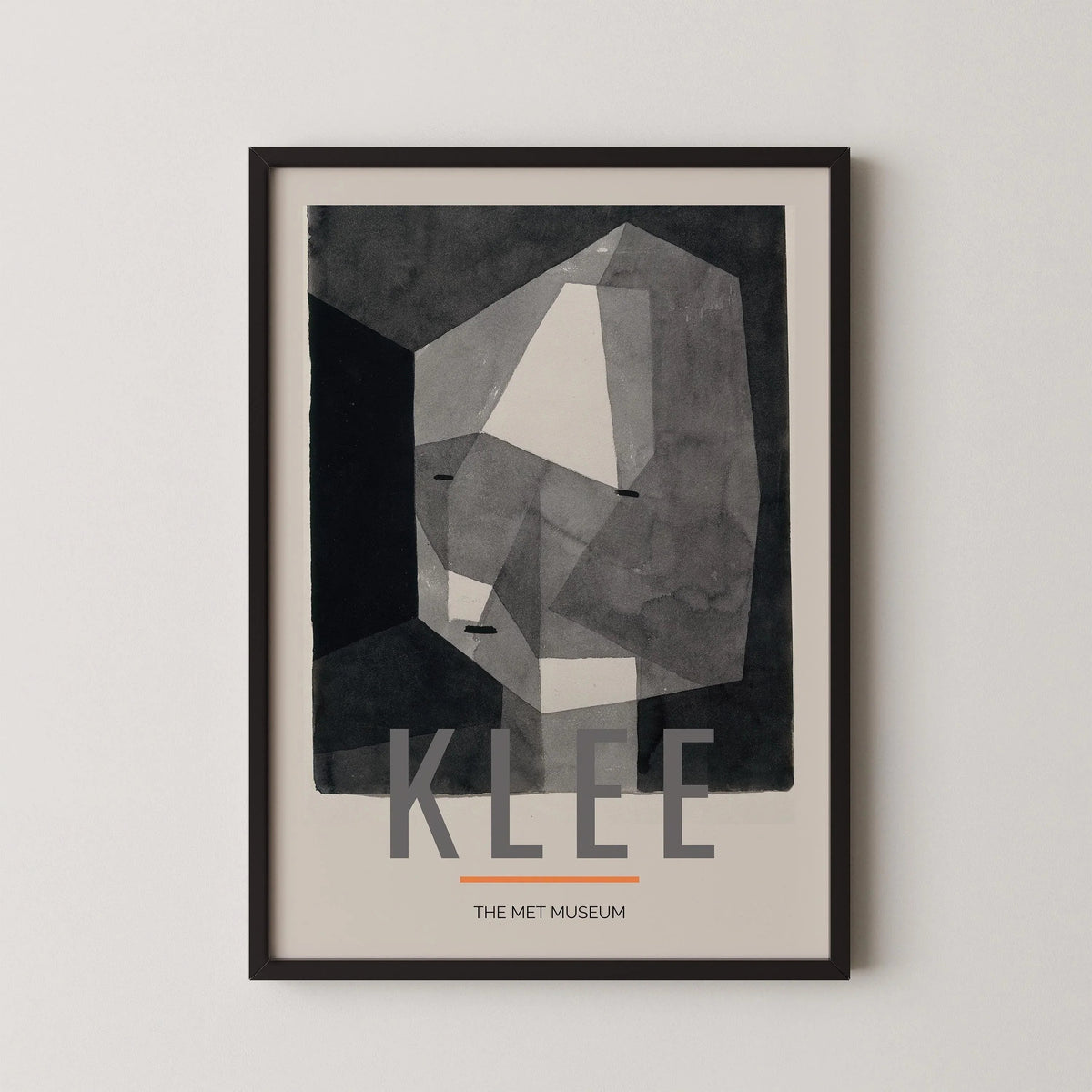 Paul Klee - Tête taillée grossièrement | Affiche d'exposition d'art moderne neutre (disponible encadrée à la main ou non encadrée)