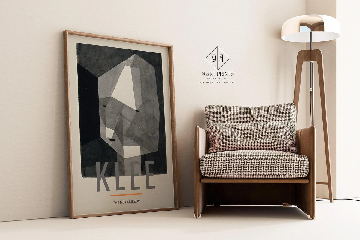 Paul Klee - Tête taillée grossièrement | Affiche d'exposition d'art moderne neutre (disponible encadrée à la main ou non encadrée)