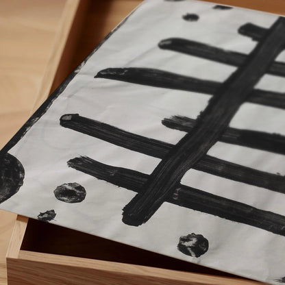 Estampe d'art abstrait en noir et blanc de Paul Klee : Composition géométrique