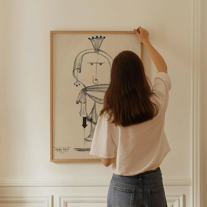 Impression de la sorcière de Paul Klee : Affiche d'exposition d'art moderne