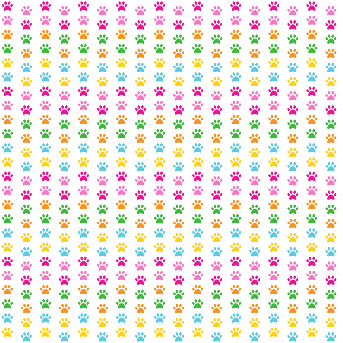 Craft HTV  Little Girly Paw Prints Pattern