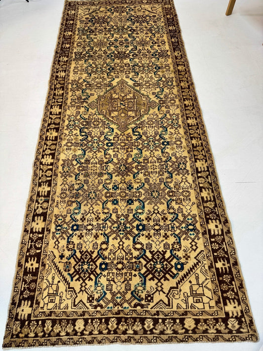 Persian Hosseinabad Runner Rug | 3' 8” x 10' 2"