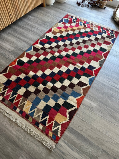 Persian Qashqai Kilim Rug |  3' 3" x 6' 3"