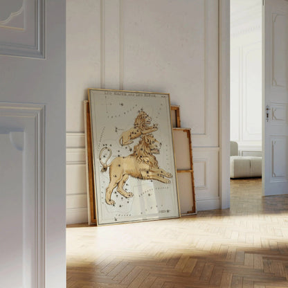 Impression personnalisable de signe astrologique vintage - Lion | Sidney Hall Art (disponible encadrée à la main ou sans cadre)