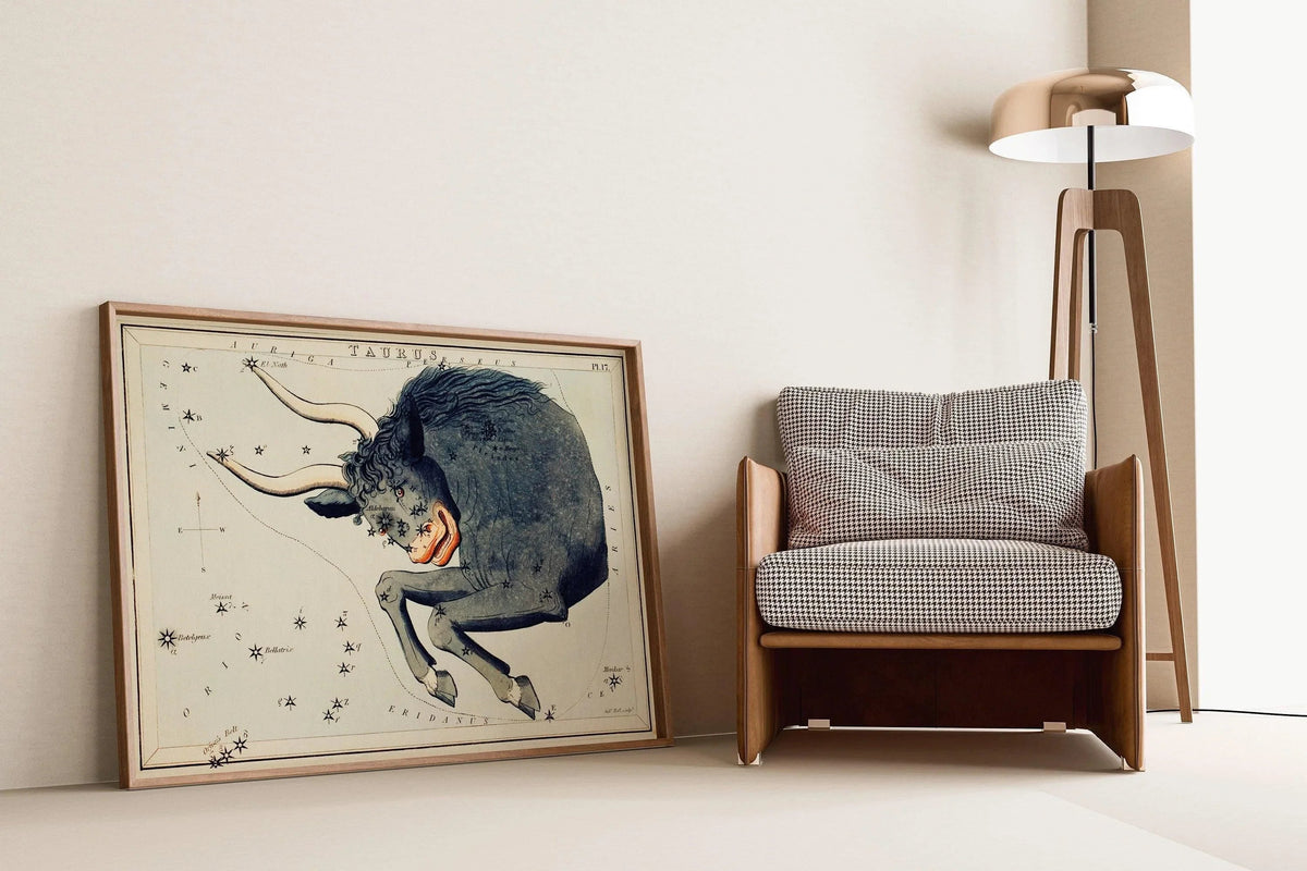Personalizable Vintage Astrological Sign Print - Taurus | Sidney Hall Art (available handframed or unframed)