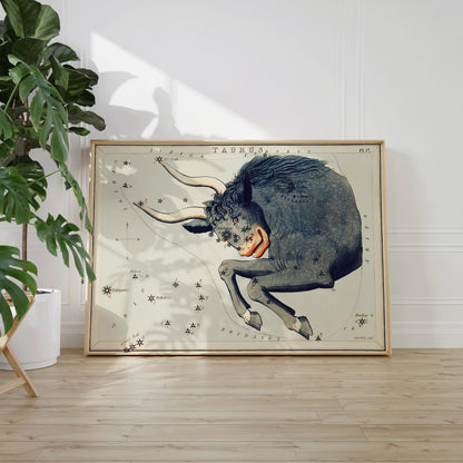 Personalizable Vintage Astrological Sign Print - Taurus | Sidney Hall Art (available handframed or unframed)