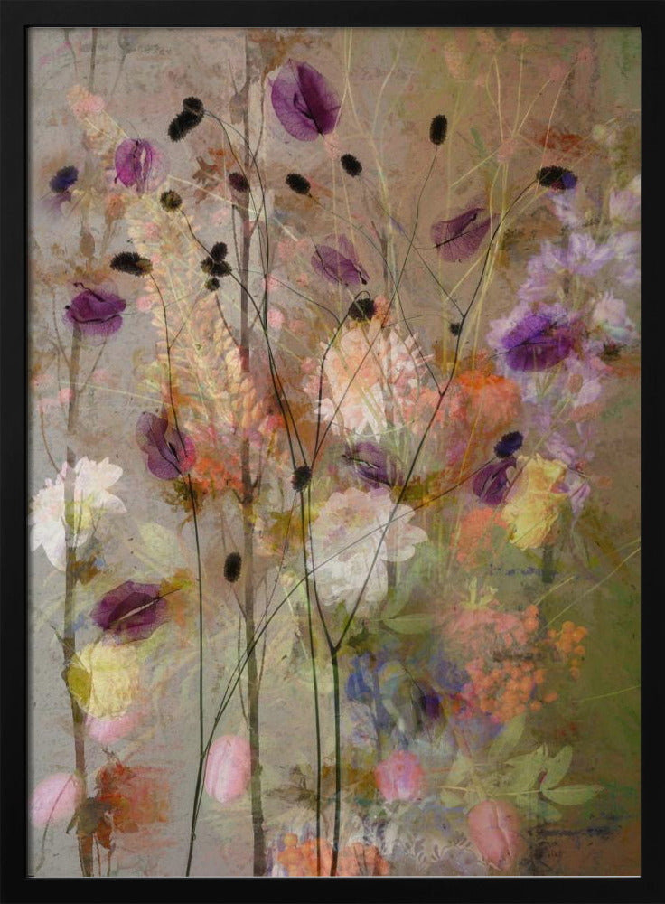 Wall art Painterly flowers