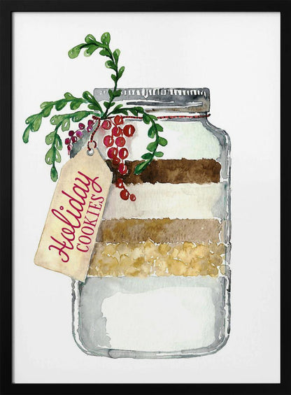 Wall art Holiday cookies in a jar