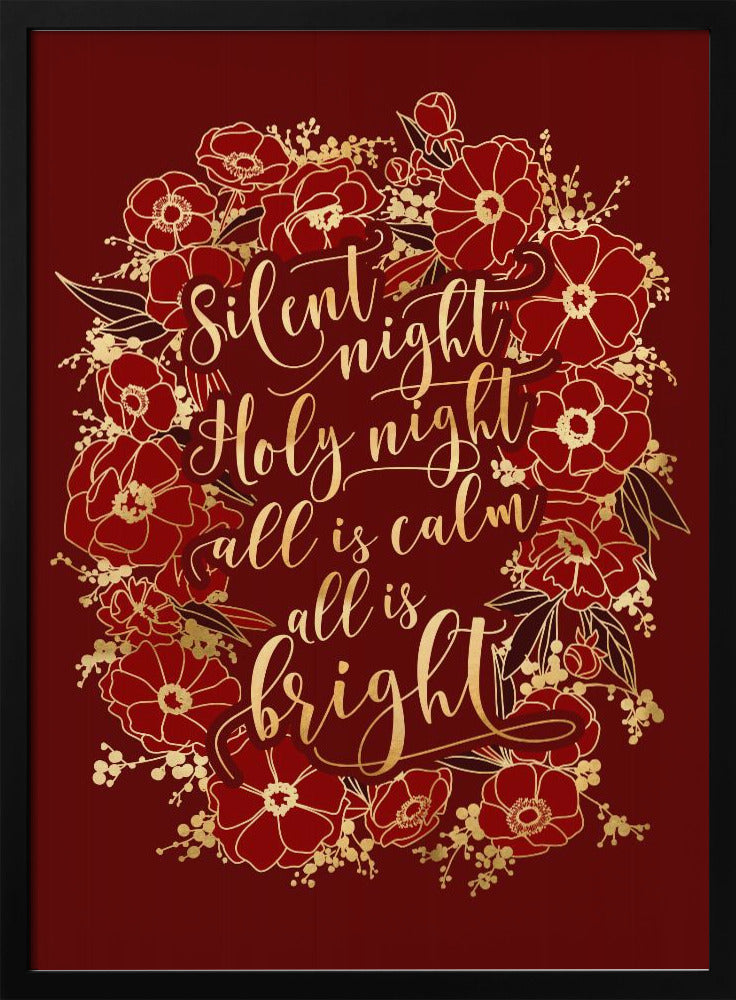Wall art Silent night - red Canvas Print