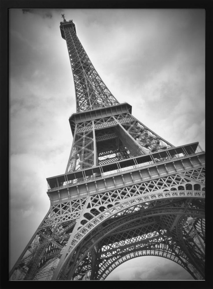 Paris Eiffel Tower Canvas Wall Art | Black and White