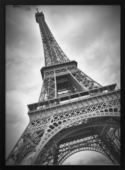 Paris Eiffel Tower Canvas Wall Art | Black and White