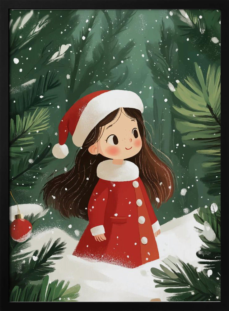 Wall art Christmas Girl Canvas Print