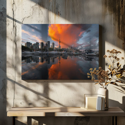 Wall art Burn in Toronto Canvas Print