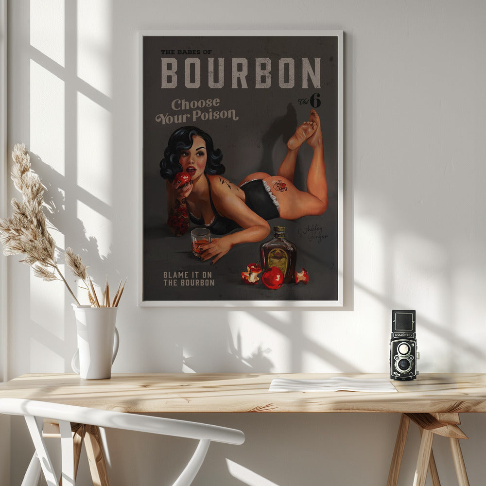 Art mural Babes of Bourbon Vol 6 Choisissez votre poison Pin-up sexy