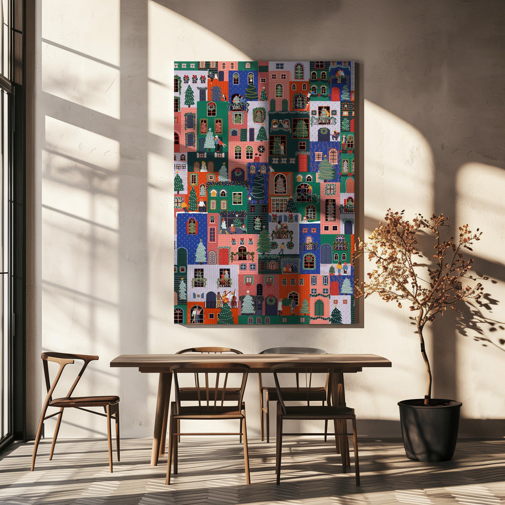Wall art Holiday Houses Canvas Print