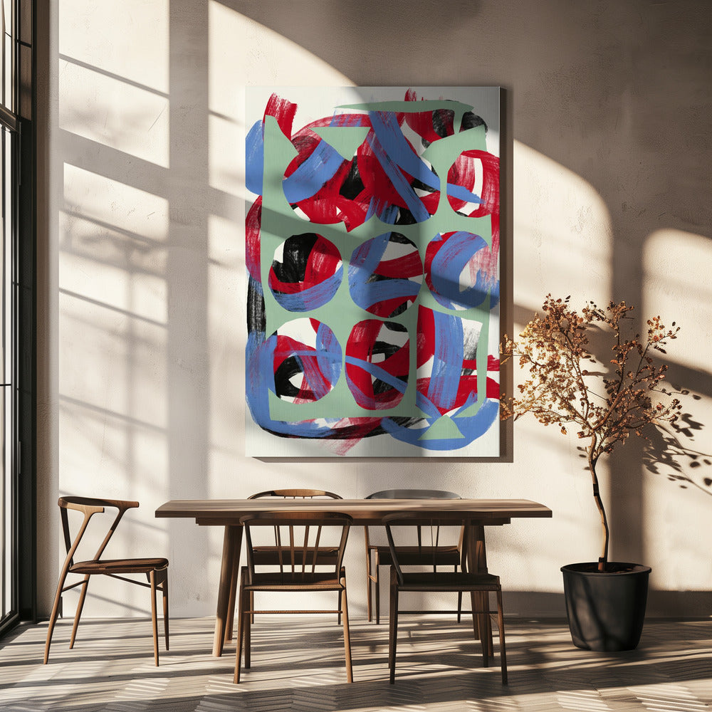 Wall art Dry directional strokes abstract 03
