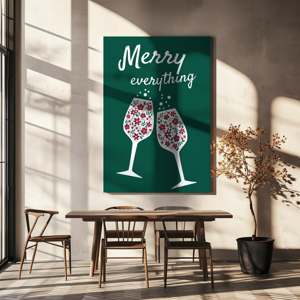 Wall art Merry Everything Canvas Print