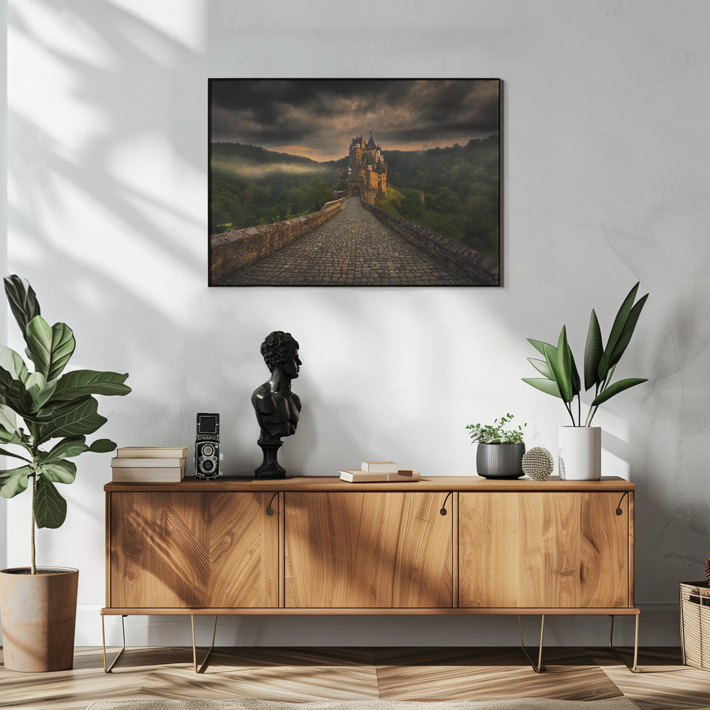 Eltz Castle beneath a Dramatic Sky Canvas Wall Art