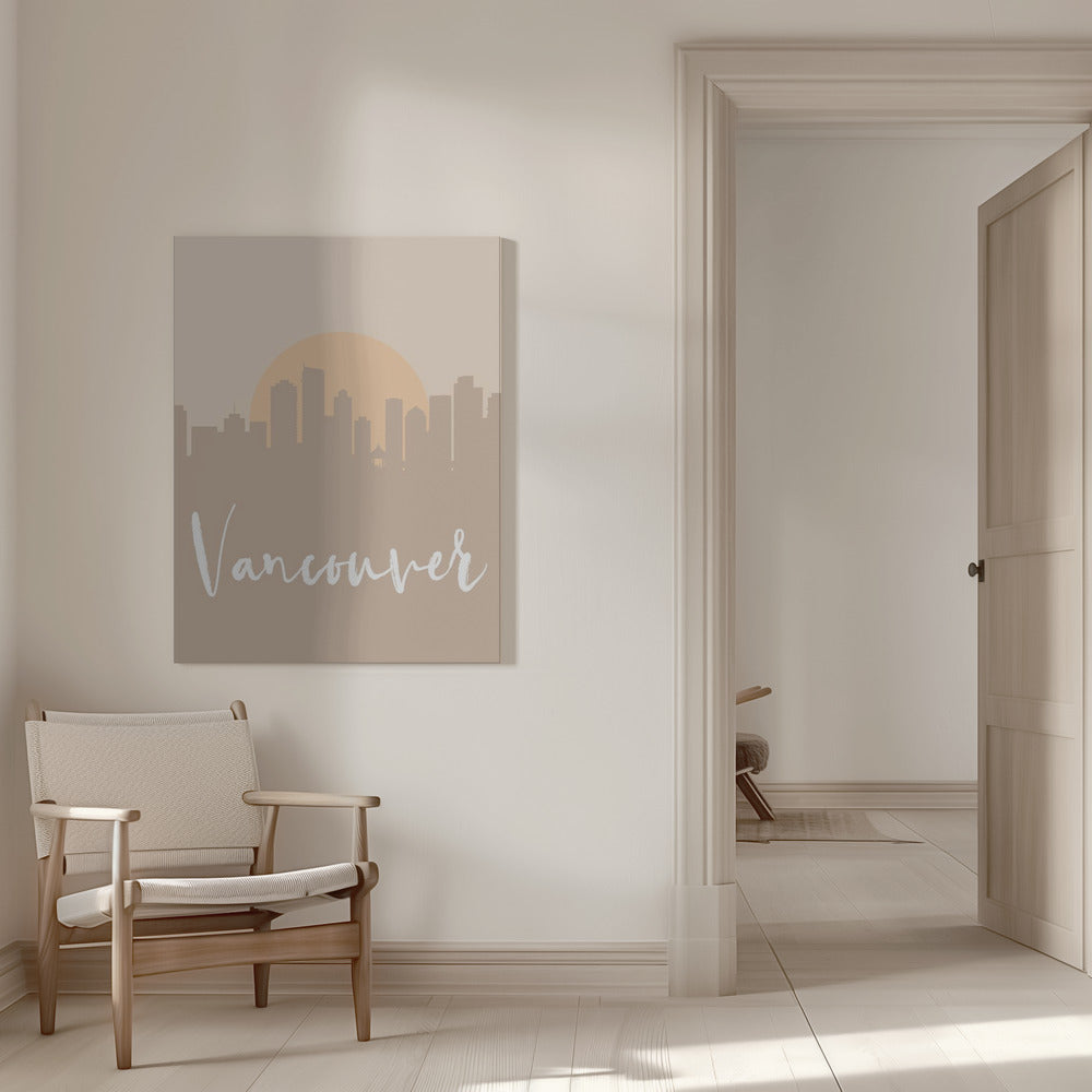 Wall art Skyline Earth Tone 2 90